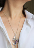 Blueberry pendant Artisan jewelry Silversmithing