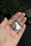 Fox and hare silver necklace Frieandship pendant