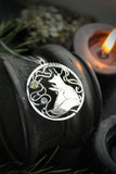 Fox and hare silver necklace Frieandship pendant