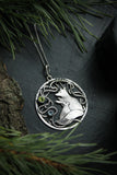 Fox and hare silver necklace Frieandship pendant