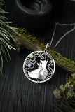 Fox and hare silver necklace Frieandship pendant