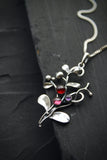 Cranberries pendant silver plant jewelry