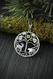 Yggdrasil pendant Silver elven jewelry Forest necklace