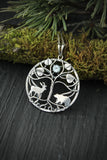 Yggdrasil pendant Silver elven jewelry Forest necklace