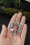 Yggdrasil pendant Silver elven jewelry Forest necklace