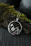 Wild rose artisan pendant Silversmithing
