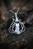 Kitsune fox pendant Hand fabricated jewelry
