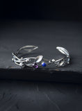 Blueberry silver bracelet Botanical jewelry