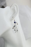 Blueberry silver earrings Artisan jewelry