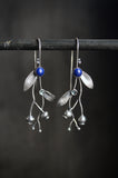 Blueberry silver earrings Artisan jewelry