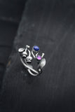 Blueberry ring Botanical engagement ring Silversmithing
