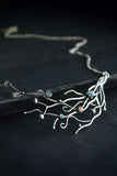 Winter berries necklace Handmade silver jewelry