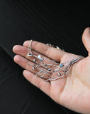 Winter berries necklace Handmade silver jewelry