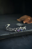 Blueberry silver bracelet Botanical jewelry