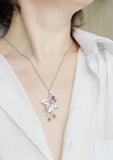Raspberry silver pendant Silversmithing