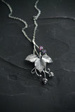 Raspberry silver pendant Silversmithing