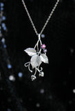 Raspberry silver pendant Silversmithing