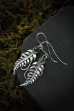 Fern earrings Silver botanical jewelry