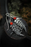 Fern earrings Silver botanical jewelry