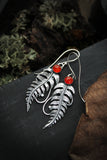 Fern earrings Silver botanical jewelry