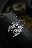 Fern earrings Silver botanical jewelry