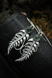 Fern earrings Silver botanical jewelry