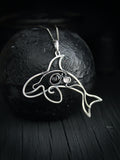 Orca whale silver pendant Artisan jewelry