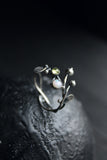 Berries adjustable ring Botanical engagement ring