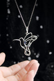 Hummingbird silver pendant Hand fabricated jewelry