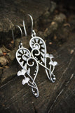 Fern earrings Artisan jewelry