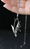 Snowdrop pendant Silversmithing jewelry