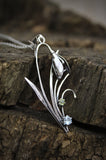Snowdrop pendant Silversmithing jewelry