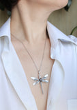 Dragonfly pendant Hand fabricated jewelry