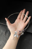 Open necklace Raspberry sterling silver plant jewelry