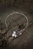 Open necklace Raspberry sterling silver plant jewelry