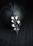 Maidenhair fern pendant Plant silver jewelry Forest necklace