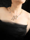 Open necklace with Maidenhair fern