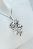 Sunflower pendant Hand fabricated jewelry Silversmithing