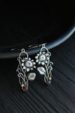 Sunflower earrings Floral jewelry Handcrafted silversmithing
