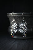 Sunflower earrings Floral jewelry Handcrafted silversmithing