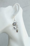 Sunflower earrings Floral jewelry Handcrafted silversmithing