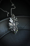 Cow Parsley plant pendant Sterling silver Botanical necklace