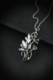 Cow Parsley plant pendant Sterling silver Botanical necklace