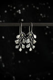 Botanical earrings with maidenhair fern leaves