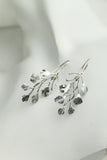 Botanical earrings with maidenhair fern leaves