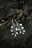 Botanical earrings with maidenhair fern leaves