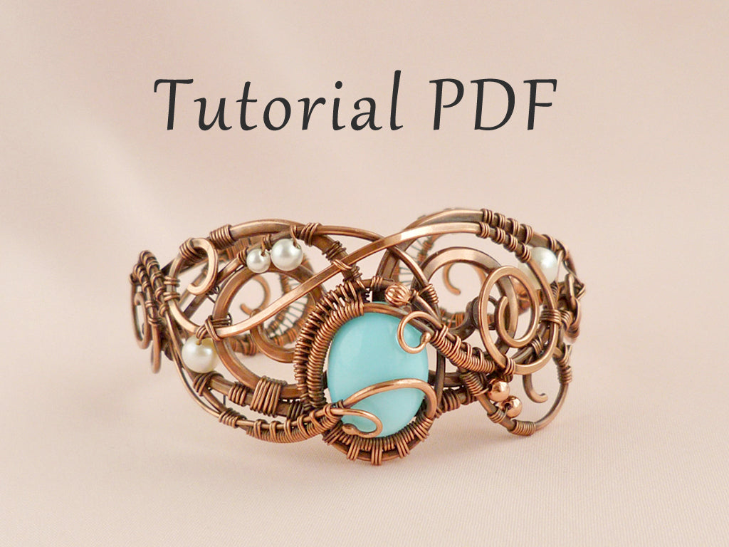 Wire wrapped Bracelet jewelry tutorial without soldering Copper wire t –  Ursula Jewelry