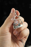 Silver bra artisan pendant Hand-fabricated jewelry