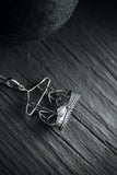 Silver bra artisan pendant Hand-fabricated jewelry