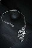 Ivy silver jewelry Open necklace Wedding botanical jewelry